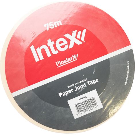 INTEX Bande d'isolation périphérique 50mm rouge Bande de jointoiement, bande d'angle de joint, PlasterX - 20 rouleaux à 76m