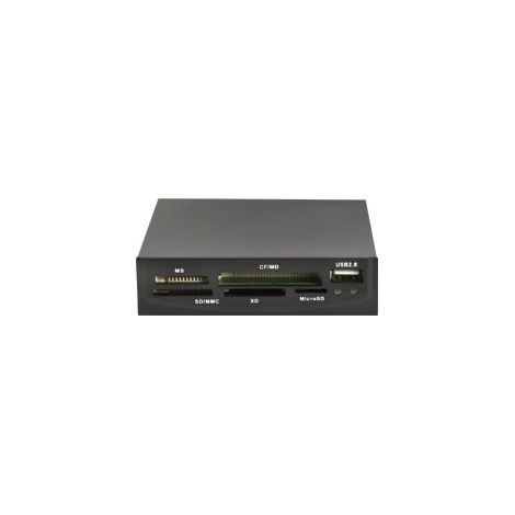 USB 2.0-Kartenleser, interner 3,5"-Einbauschacht, schwarz, Logilink