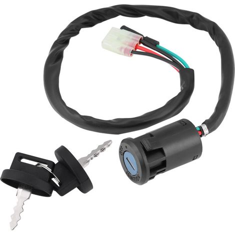Clé de Contacteur Interrupteur Clé Clé Bouton Mâle Interrupteur Master Métal et Plastique Noir Convient Pour TRX400EX TRX 400EX (1/5)