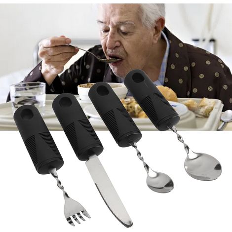 Les couverts lestés constituent un outil diététique adaptatif pour les patients souffrant de tremblements des mains et de la maladie de Parkinson. (1/5)