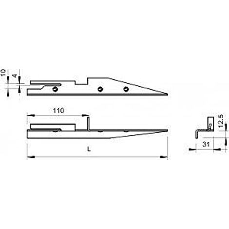 OBO Bettermann Distanciador 400mm acero cincado por inmersión en caliente, 5014026