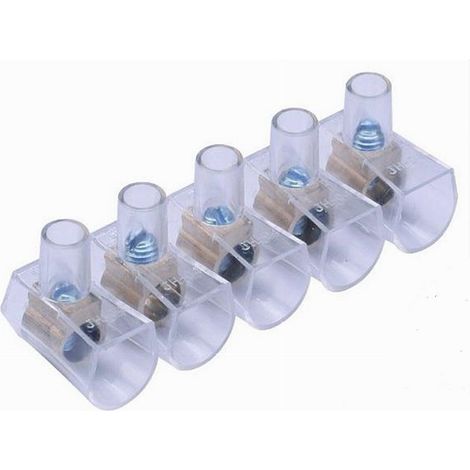 TRADE SHOP - Morsetti Terminali Unipolari Morsettiera 2 Stecche Da 5pezzi Sezione 10mm² 83319 - (1/4)