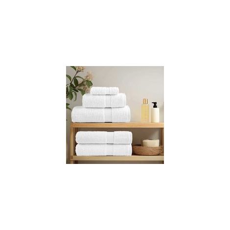 Serviettes d'invité SOLUND, lot de 10, blanches, 15 x 21 cm, 550 g/m² - Crezuo (1/4)