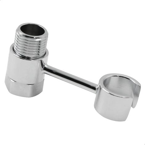 Sollbry Support de pomme de douche 20 mm Écrou de raccordement Porte universelle réglable à 360° Fixation murale pour salle de bain WC à pulvérisation Remplaçable manuellement sans perçage (1/5)