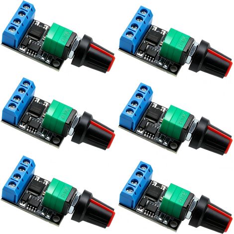 6 pièces Mini Contrôleur de Vitesse de Moteur,5V 12V 10A PWM Regulateur de Vitesse,Contrôleur de Vitesse de Moteur DC avec fonction de commutation (1/5)