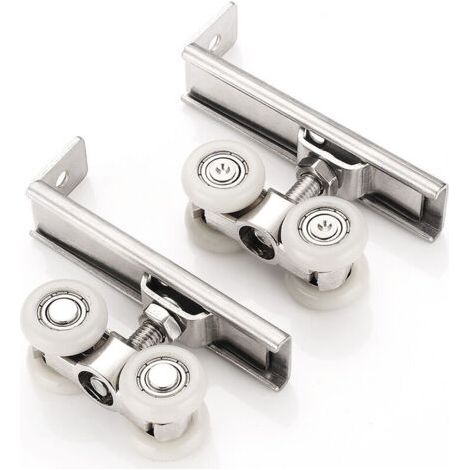 Pair Lot de 2 Roulettes pour Porte Coulissante Remplacement pour Armoire, Vitrine, Fenêtre et Placard