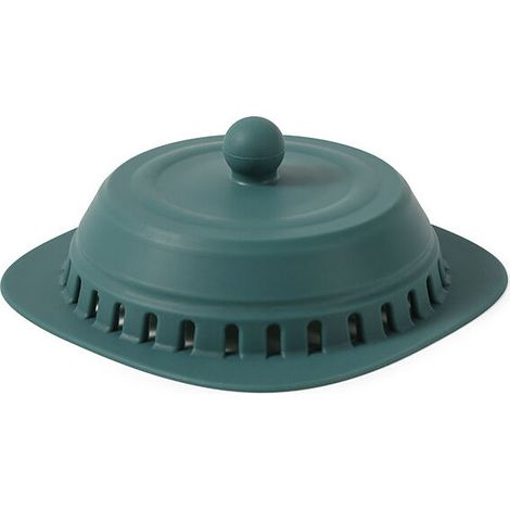 Couvercle de siphon de sol désodorisant, bouchon d'étanchéité en silicone anti-insectes et désodorisant, vert foncé (1/5)