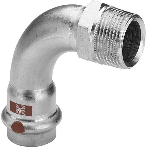 Viega Curva di transizione Temponox 90 gradi, d 28mm, R 1 Acciaio inossidabile Modello 1714, 812447