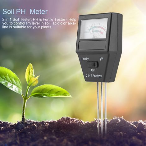 Testeur de pH et de fertilité des sols 2 en 1 haute précision pour plantes et fleurs de jardin (1/5)