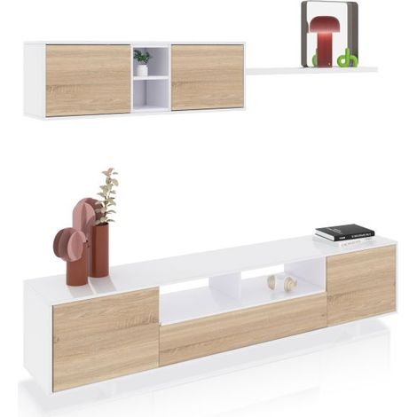 Salón Kenzo Blanco Brillo - Roble Canadian (ancho) x 46cm (alto) (1/5)