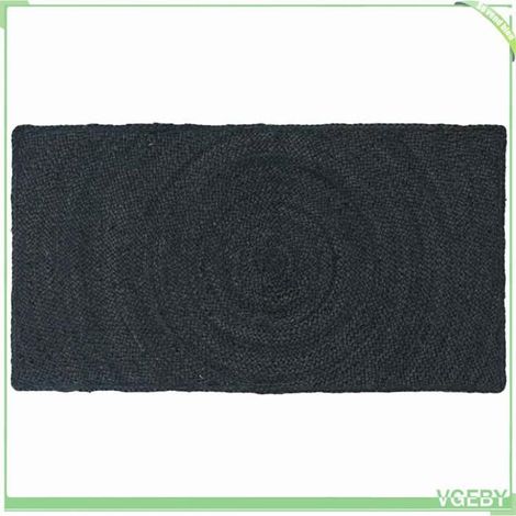 Tapis - FAFEISY - 42010550 - Jute 100% - Rectangulaire 60x110 cm - Gris foncé (1/5)