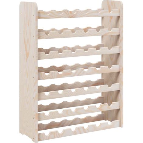 Wine Rack 67.5x25x87 cm Solid Wood Pine vidaXL