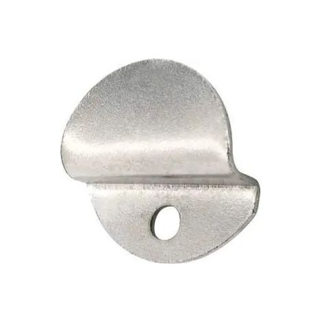 Cornamusa para hielo, L.28mm, A.20mm, A.7mm, acero niquelado, 4 uds.