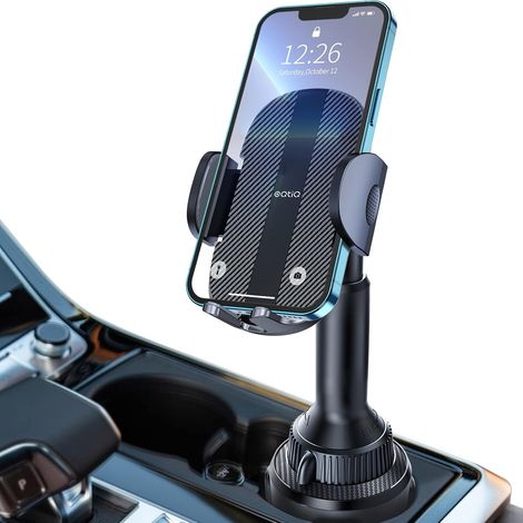 Support Téléphone Voiture pour Porte-Gobelets, Base Réglable 3-4" (1/5)