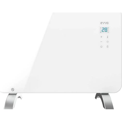 Radiatore elettrico evvo c1000 crystal 1000W schermo touch