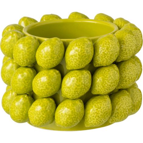 Cache-Pot en Céramique "Citron" 15cm Vert (1/4)