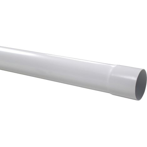 First Plast – Tube de descente gouttière 25 – Ø80mm blanc – Longueur 4m – Raccord pour gouttière – Certification UNI EN 607