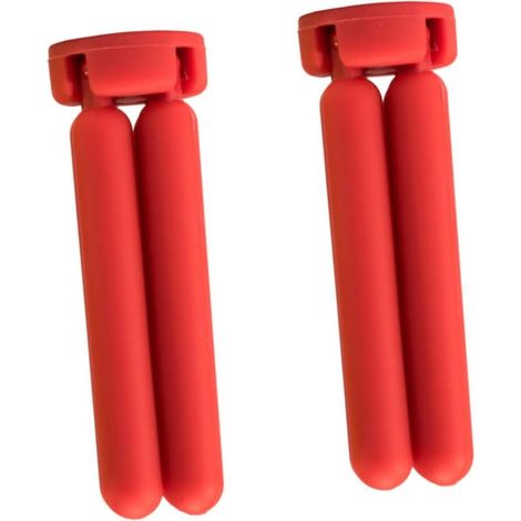Lot de 2 dessous de plat en silicone, forme croix, rouge (1/5)