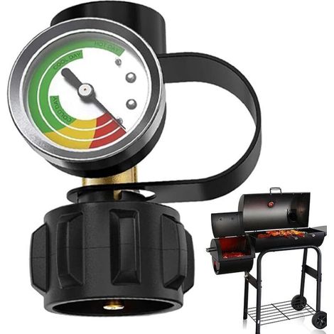 Indicateur De Niveau pour Bouteille De Propane Manomètre pour Bouteille De Gaz Détecteur De Fuite 2-18kg avec Raccord QCC1 Type 1 Chauffage BBQ Grill Camping Car Foyers Brûleurs Réchauds (1/4)
