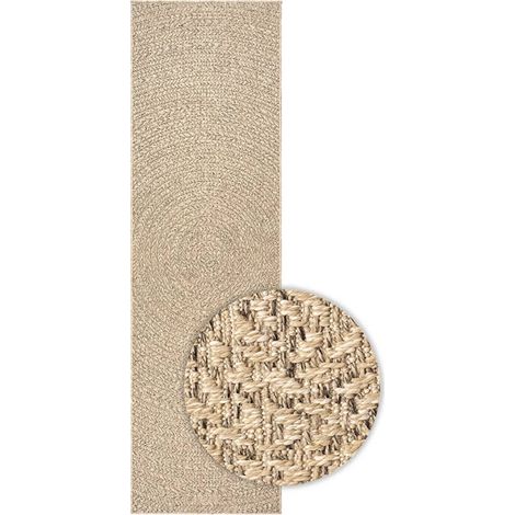 Tapis ZIZUR 80x250 cm aspect de jute intérieur et extérieur (1/5)