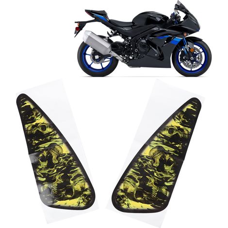Autocollant réfléchissant 3D en PVC, imperméable, coloré et universel pour moto (1/5)