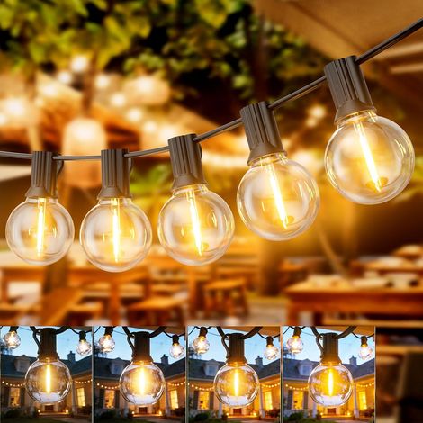 Outdoor String Lights 45 m G40 150 ft LED String Lights Garden Light Outdoor Connectable IP45 Waterproof String Lights Outdoor for Garden, Terrace, Wedding, Christmas (1/5)