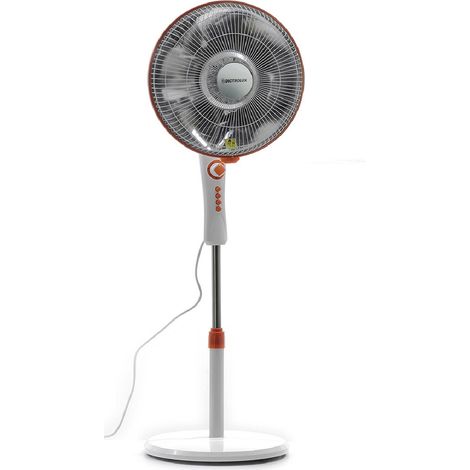 Stufa al Carbonio Alta a Piantana 1100W  parabola Oscillante Efficiente fino 33mq bianca  Riscaldamento casa con Timer e Sicurezza Anticaduta (1/4)