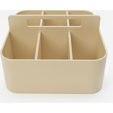 Tragbarer beigefarbener Organizer mit Fächern