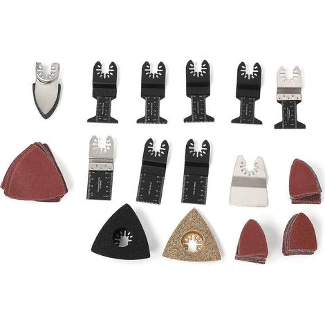 102-teiliges Multitool-Klingen-Set, dreieckiges Fingerschleifpapier, oszillierende Säge, Schaber-Zubehör