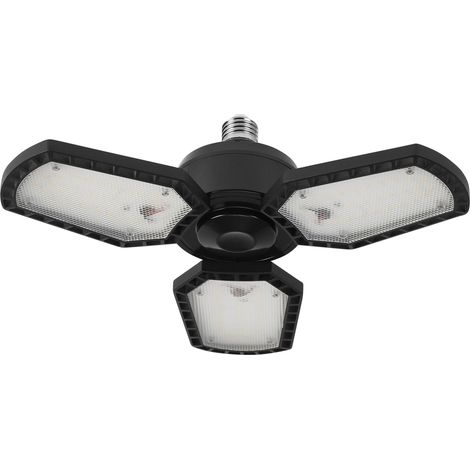 OSRAM Plafonnier Highbay Blade en noir, aluminium, avec lames lumineuses réglables, offre 60 W ou 6500 lm en blanc neutre avec 4000 K, filetage E27, diamètre 337,5 mm, IP20 (1/5)