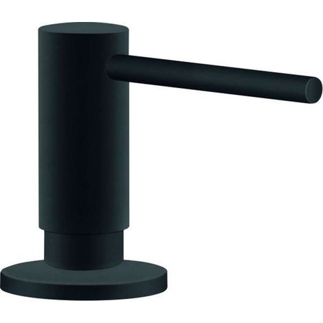 Franke – Distributeur de savon 300 ml – Finition noir mat – Remplissage supérieur – Pour trou de 24 mm de diamètre – Base ronde 50 mm