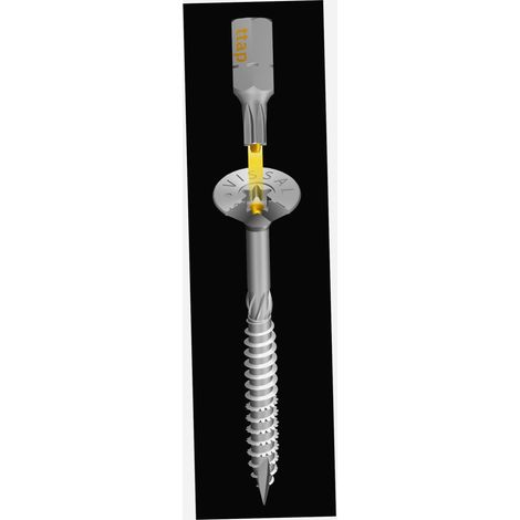 Vis spéciale bois VissalBois zinguée tête fraisée TX 6,0 x 120 mm (boite de 100 vis TX30)