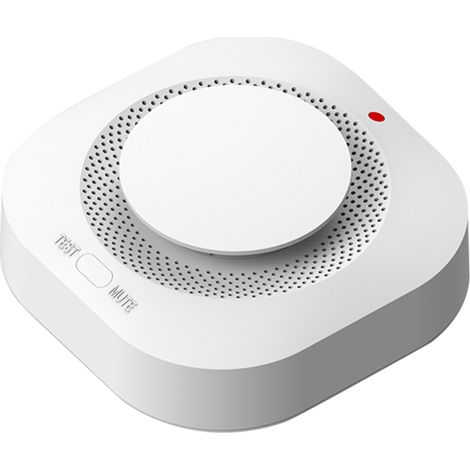 Tuya Funk-Rauchmelder, Weiß, Hochempfindlicher Sensor, Feuermelder für Heimalarmsysteme