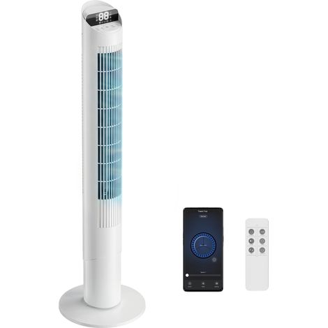 HOMCOM Tower Fan WiFi App Control 101.8 cm White (1/5)