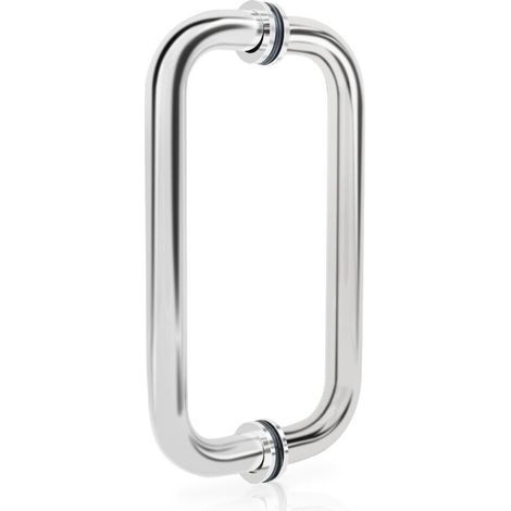 Duschtürgriff – geeignet für Büros, Hotels, Restaurants usw. – 25 x 300 mm, 1 Stück, silber (1/5)