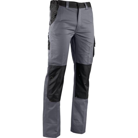 Pantalon stretch renforcé aux genoux gris clair/noir Arion - LMA - Couleur Gris clair/Noir - Taille Vêtement 40 (1/2)