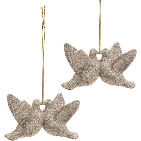 Décoration à suspendre, paire d'oiseaux (1/2)
