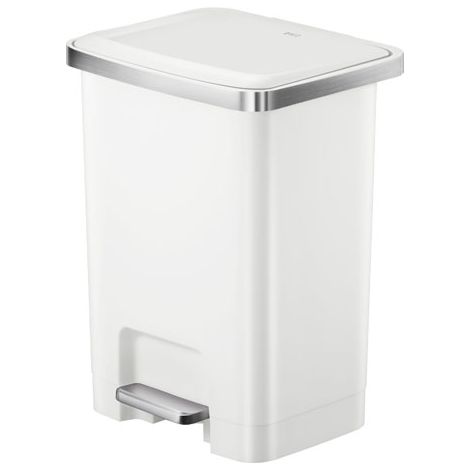 EKO - Poubelle à pédale Hana 2 25 litres - Plastic   - blanc