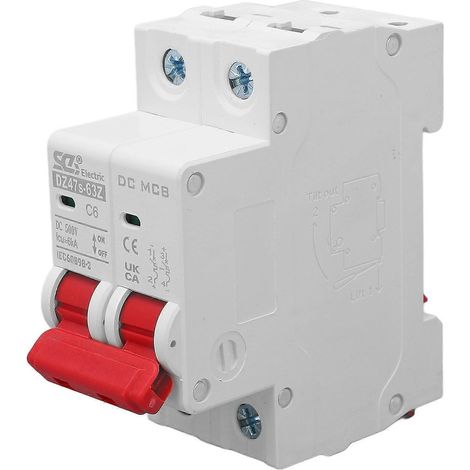 2-poliger Gleichstrom-Leistungsschalter, elektromagnetisch, schnell auslösend, effizient, Lichtbogenlöschung, Miniatur-PV-Schaltung