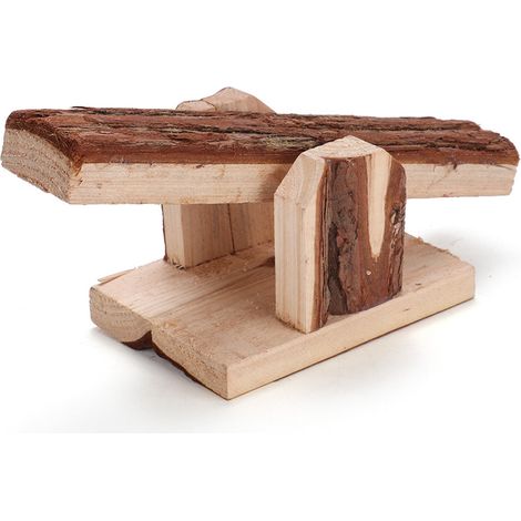 Jouets à mâcher en bois naturel pour petits animaux (lapins, souris, rats, cochons d'Inde, hamsters), balançoire pour cage (1/5)