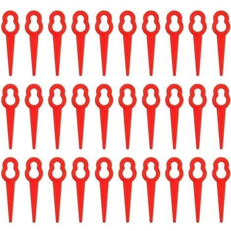 Plastic Cutting Blades - 100 Pieces - Red - For Lawn Mower and Garden Peeler
