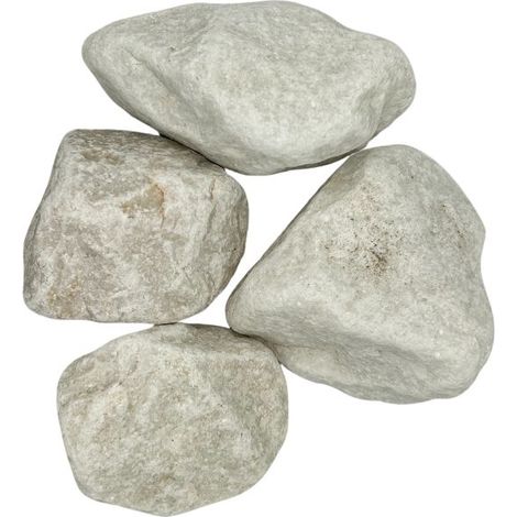 BIG BAG de +/- 1000 Kg Pierre à Gabions Blanc Pur Ø 80/150 mm - Livraison PREMIUM (1/4)