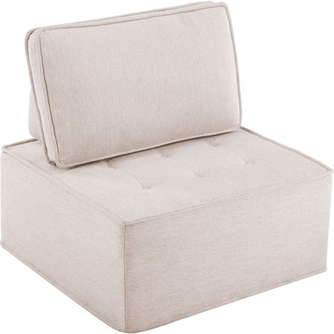 CHICFURN Sofá modular 81x81x80 cm de lino beige para espacios pequeños, sin montaje (1/5)