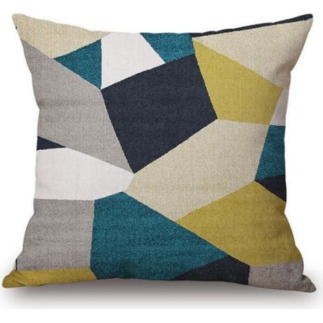 5 Housses de coussin Coton et lin 45x45cm Décoration Salon Chambre (1/4)
