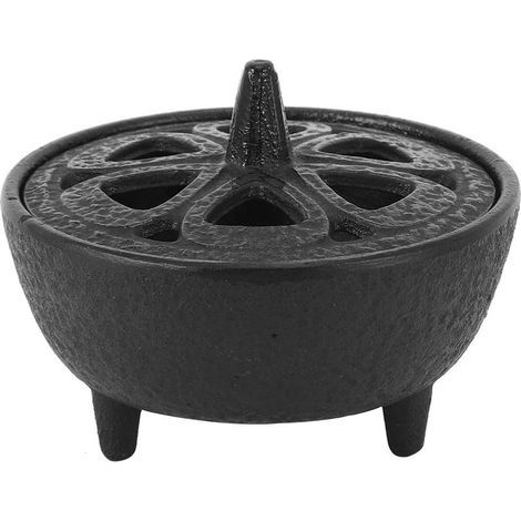Brûleur d'encens en Fonte, Porte-encens en Forme de Lotus pour Brûleur d'aromathérapie pour Salle De Bain, Chambre à Coucher, Décoration de la Maison (1/4)
