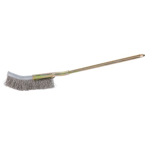 Spazzola speciale in acciaio a setole rigide per shari (forma curva) per la creazione di bonsai (il colore delle fibre d'acciaio è casuale)