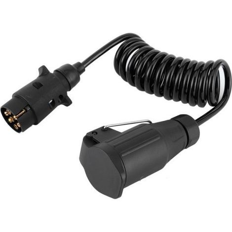 Connecteur Remorque - 7 Fils 13 Broches - Étanche - 12 V - 2 M - Pour Caravane Camping-Car Bateau Utilitaire (1/4)