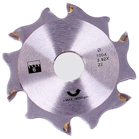 Fraise à disque 100mm – Tige Ø 22mm – Pour fraisage précis et découpe parquet – Compatible fraiseuse à lamelle FERM BJM1009 (1/4)
