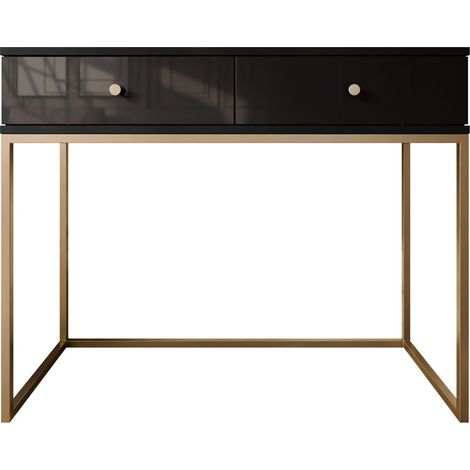 Consola Comfivo Modestia, Negro, 80x100x40cm, Con cajones