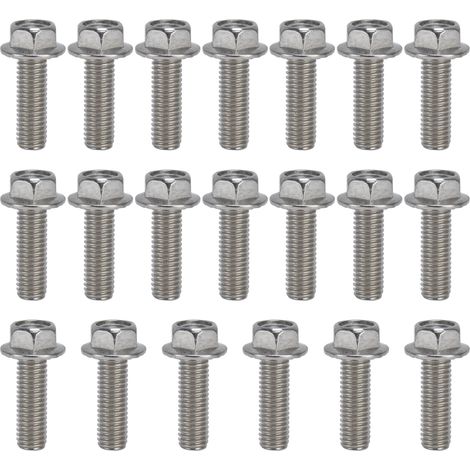 20 Pièces Boulon Hexagonal à Collerette DIN6921 M10x30 A2-70 Inoxydable avec Joint Intégré (1/5)